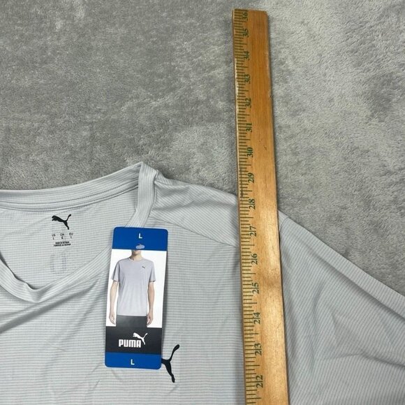 Puma Mens Lightweight Performance Tee Gray Large 100% Polyester a0006 - Picture 4 of 8